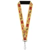 Lanyard - 1.0" - PEANUTS SOCIAL CLUB PEACE & LOVE Scenes Yellow/Red