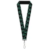 Lanyard - 1.0" - Rick and Morty Psychedelic Monster Pose Black/Greens