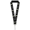 Lanyard - 1.0" - Rick and Morty Rick GET BACK IN THE CAR Pose Black/White