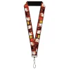 Lanyard - 1.0" - Samurai Jack Action Pose and Icons Blocks Reds/Black