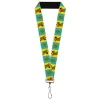 Lanyard - 1.0" - Scooby Doo Pose and Dog Tag Blocks Yellow/Blue
