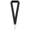 Lanyard - 1.0" - Skelanimals Pen the Penguin Pose Plaid Grays/Black