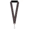 Lanyard - 1.0" - Skelanimals Five Animals and Face Logo Plaid Black/Red/White