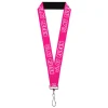 Lanyard - 1.0" - SLAY QUEEN Bubble Text Pink/White