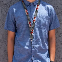 Lanyard - 1.0" - SOLO LEVELING Sung Jinwoo Anime Expo Pose Grays/Red
