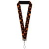 Lanyard - 1.0" - Spider Silhouettes Black/Orange