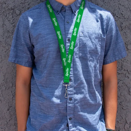 Lanyard - 1.0" - SPRITE Logo Green/White