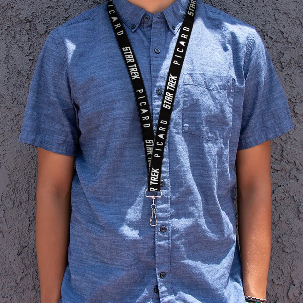 Lanyard - 1.0" - STAR TREK PICARD Title Logo Black/White