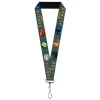 Lanyard - 1.0" - STAR TREK PICARD Title Logo and Icons Gray/Multi Color