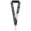 Lanyard - 1.0" - SUPERNATURAL Title Logo STOP WITH THE SULLEN EMO CRAP Quote Black/White