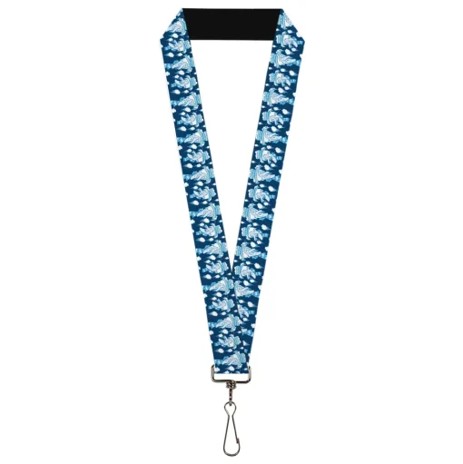 Lanyard - 1.0" - The Year Without a Santa Claus Snow Miser Face Collage Blues