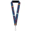 Lanyard - 1.0" - THE YEAR WITHOUT A SANTA CLAUS Heat and Snow Miser Faces Blues/Reds