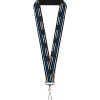 Lanyard - 1.0" - Thin Blue Line Flag Weathered Black/Gray/Blue