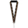 Lanyard - 1.0" - Thin Orange Line Flag Weathered Black/Gray/Orange