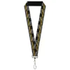 Lanyard - 1.0" - Thin Yellow Line Flag Weathered Black/Gray/Yellow