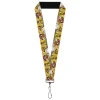 Lanyard - 1.0" - THIS IS FINE Question Hound Cafe Fire Comic Strip Blocks