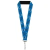 Lanyard - 1.0" - This is Fine Japanese Question Hound Flame Blue/Black/White