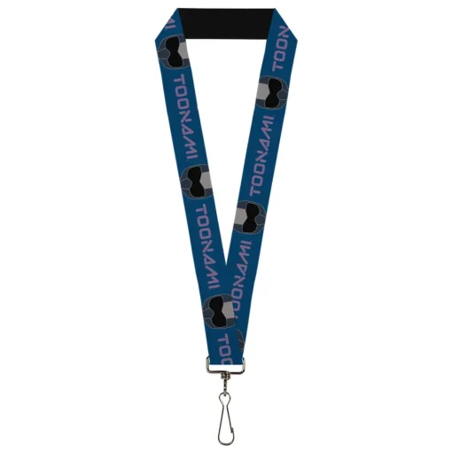 Lanyard - 1.0" - TOONAMI Title Logo and Robot TOM Head Blue/Purple/Grays