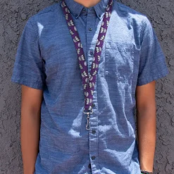 Lanyard - 1.0" - Transformers Decepticons Icon Scattered Grids Purples