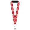 Lanyard - 1.0" - Vintage COKE Bottle Caps White/Red
