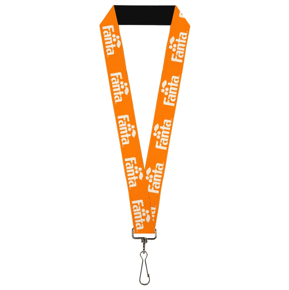 Lanyard - 1.0" - Vintage Orange FANTA Logo Orange/White