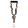 Lanyard - 1.0" - Wonder Woman Pose and Logo Pop Blocks Multi Color