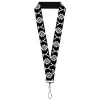 Lanyard - 1.0" - Yellowstone Dutton Ranch and Native American Icons Black/White