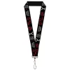Lanyard - 1.0" - YELLOWSTONE Dutton Ranch 1886 Icons Black/White/Red