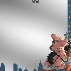 Locker Mirror - Superman Wonder Woman #11 Variant Cover Selfie Pose Skyline Stars Blues Yellow