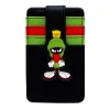Looney Tunes Vegan Leather Wallet, ID Card Holder, Marvin the Martian Pose Black Green Red, 3.0" x 5.0"