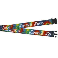 Luggage Strap - 2.0" - LOVE IS LOVE BD Tie Dye White