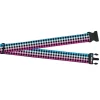 Luggage Strap - 2.0" - Buffalo Plaid Turquoise/Fuchsia Fade