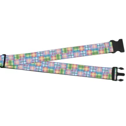 Luggage Strap - 2.0" - Madras Plaid Pink