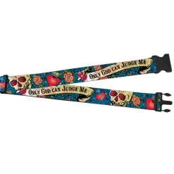 Luggage Strap - 2.0" - Only God Can Judge Me Blue