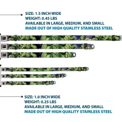 MARVEL AVENGERS Logo Full Color Black/Red/White Seatbelt Buckle Collar - Marvel Hulk CLOSE-UP Poses