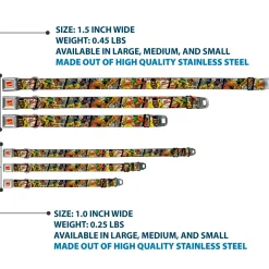 Marvel Comics Logo Full Color Seatbelt Buckle Collar - 5-Classic Luke Cage Comic Scene Blocks