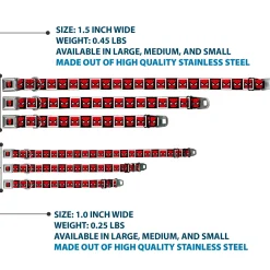 MARVEL UNIVERSE Spider-Man Full Color Seatbelt Buckle Collar - Spider-Man Face Black/White Blocks