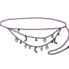 Metal Chain Belt - Purple Chain with The Nightmare Before Christmas Jack and Zero Charms