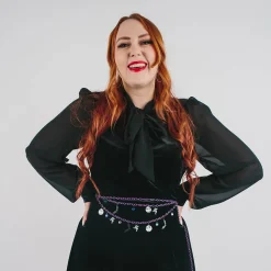 Metal Chain Belt - Purple Chain with The Nightmare Before Christmas Jack and Zero Charms