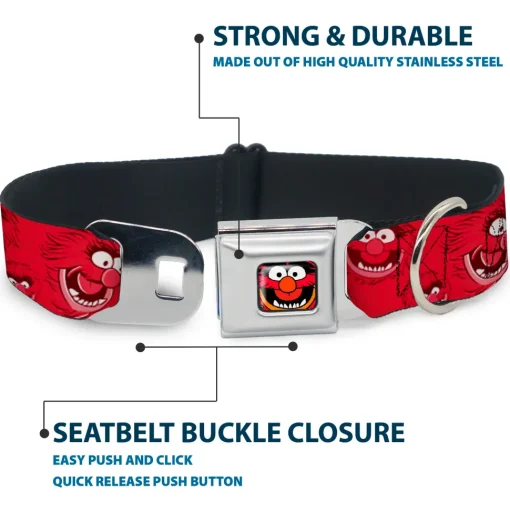 Muppets Animal Face Seatbelt Buckle Dog Collar