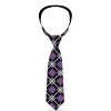 Necktie Standard - Argyle Black/Gray/Purple