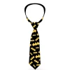Necktie Standard - Bat Signal-1 Scattered Black Yellow