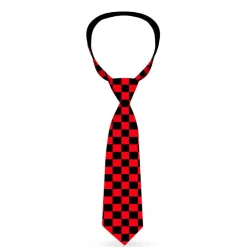 Necktie Standard - Checker Black/Red