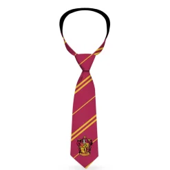 Necktie Standard - GRYFFINDOR Crest Stripe7 Burgundy Gold