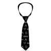 Necktie Standard - Justice League 8-Superhero Icons Black Gray