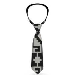 Necktie Standard - Navajo2 Black/Gray