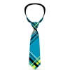 Necktie Standard - Plaid Turquoise/Yellow/Black/Gray