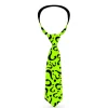 Necktie Standard - Riddler "?" Scattered Lime Green Black