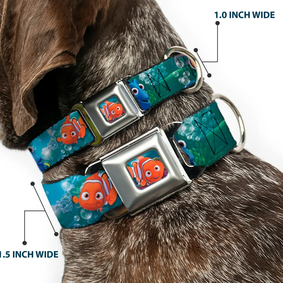 Nemo Smiling Full Color Seatbelt Buckle Collar - Nemo & Dory Poses