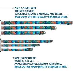 Nemo Smiling Full Color Seatbelt Buckle Collar - Nemo & Dory Poses